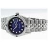 Image 8 : Rolex Men's Stainless Steel Blue Vignette Diamond & Sapphire Datejust Wristwatch