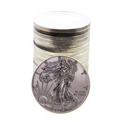 Roll of (20) Brilliant Uncirculated Mixed Date $1 American Silver Eagle Coins