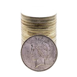 Roll of (20) Brilliant Uncirculated 1922 $1 Peace Silver Dollar Coins