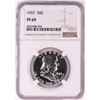 Image 1 : 1957 Proof Franklin Half Dollar Coin NGC PF69