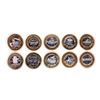 Image 1 : Mixed Lot of (10) .999 Silver Casino $10 Limited Edition Gaming Tokens