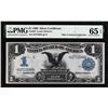 Image 1 : 1899 $1 Black Eagle Silver Certificate Note Fr.226 PMG Gem Uncirculated 65EPQ