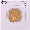 Image 1 : 1909-D $5 Indian Head Half Eagle Gold Coin