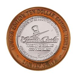 .999 Fine Silver Monte Carlo Las Vegas, Nevada $10 Limited Edition Gaming Token
