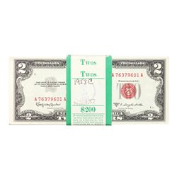 Pack of (100) Consecutive 1953C $2 Legal Tender Notes