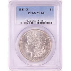 1881-O $1 Morgan Silver Dollar Coin PCGS MS64