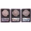 Image 2 : Lot of 1885, 1886-O, & 1887 $1 Morgan Silver Dollar Coins NGC Genuine