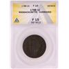 Image 1 : 1788 Massachusetts Colonial Copper Cent Coin ANACS F15 Details