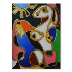 Jenik Cook "Meditating" Original Acrylic On Canvas