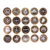 Image 1 : Mixed Lot of (20) .999 Silver Casino $10 Limited Edition Gaming Tokens