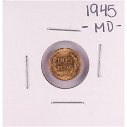 1945 Mexico Dos Pesos Gold Coin