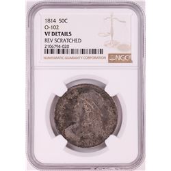 1814 Capped Bust Half Dollar Coin NGC VF Details O-102