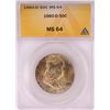 Image 1 : 1960-D Franklin Half Dollar Coin ANACS MS64