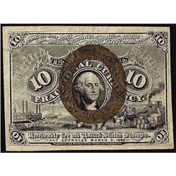 March 3, 1863 Ten Cent Second Issue Fractional Note