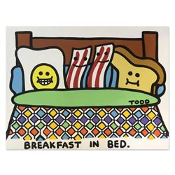 Todd Goldman "Breakfast In Bed" Original Acrylic On Canvas