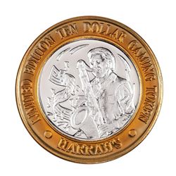 .999 Silver Harrah's Casino Las Vegas Nevada $10 Casino Limited Edition Gaming Token
