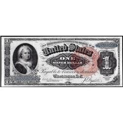 1886 $1 Martha Washington Silver Certificate Note