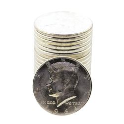 Roll of (20) Brilliant Uncirculated 1964 Kennedy Half Dollar Coins