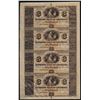 Image 1 : Uncut Sheet of $100 Citizens Bank of Louisiana Obsolete Notes