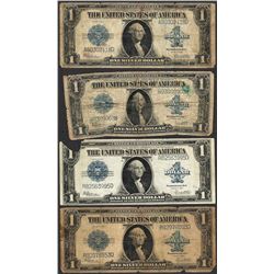 Lot of (4) 1923 $1 Silver Certificate Notes