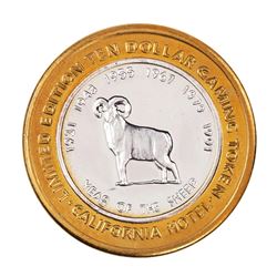 .999 Fine Silver Sam Boyd's California $10 Casino Limited Edition Gaming Token