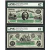 Image 1 : Low Serial Set 1872 $20 & $50 South Carolina Obsolete Notes PMG Superb Gem Unc. 67EPQ