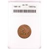 Image 1 : 1889 $5 Liberty Head Half Eagle Gold Coin ANACS AU50