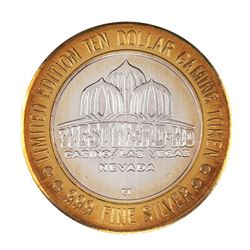 .999 Silver Westward Ho Casino Las Vegas $10 Casino Limited Edition Gaming Token