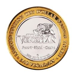 .999 Silver The Venetian Las Vegas Nevada $10 Casino Limited Edition Gaming Token