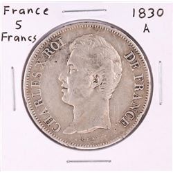 1830-A France 5 Francs Silver coin