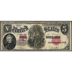 1907 $5 Woodchopper Legal Tender Note