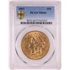 Image 1 : 1861 $20 Liberty Head Double Eagle Gold Coin PCGS MS60