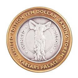 .999 Silver Caesars Palace Las Vegas, Nevada $10 Casino Limited Edition Gaming Token