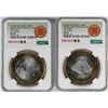Image 1 : Lot of (2) 2007Mo Mexico Bi-metal 100 Pesos Silver Coins NGC MS64