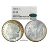 Image 1 : 1881-S $1 Morgan Silver Dollar Coin NGC MS63 CAC Amazing Toning