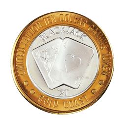 .999 Fine Silver Gold Coast Las Vegas, Nevada $10 Casino Limited Edition Gaming Token