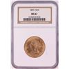 Image 1 : 1893 $10 Liberty Head Eagle Gold Coin NGC MS61