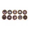 Image 1 : Mixed Lot of (10) .999 Silver Casino $10 Limited Edition Gaming Tokens