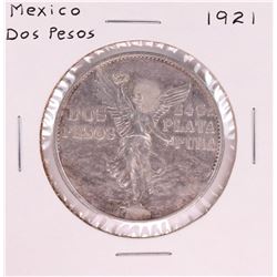 1921 Mexico Dos Pesos Silver Coin