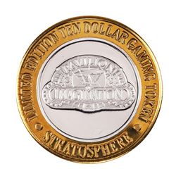 .999 Silver Stratosphere Las Vegas, Nevada $10 Casino Limited Edition Gaming Token