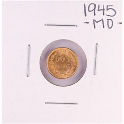 1945 Mexico Dos Pesos Gold Coin