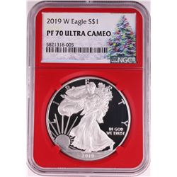 2019-W $1 Proof American Silver Eagle Coin NGC PF70 Ultra Cameo