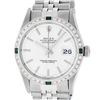 Image 1 : Rolex Men's Stainless Steel Silver Index Diamond 36MM Datejust Wristwatch