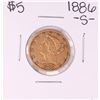 Image 1 : 1886-S $5 Liberty Head Half Eagle Gold Coin