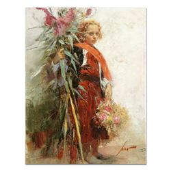 Pino (1939-2010) "Flower Child" Limited Edition Giclee on Canvas