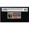 Image 1 : 1863 25 Cents Fourth Issue Fractional Note Fr.1307 PMG Choice Uncirculated 64EPQ