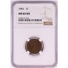 Image 1 : 1901 Indian Head Cent Coin NGC MS62BN