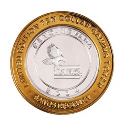 .999 Silver Sands Regency Reno, Nevada $10 Casino Limited Edition Gaming Token