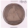 Image 1 : 1843 $1 Seated Liberty Silver Dollar Coin