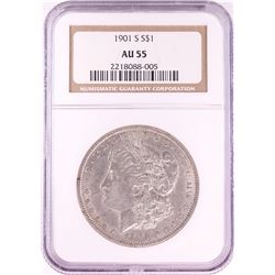 1901-S $1 Morgan Silver Dollar Coin NGC AU55